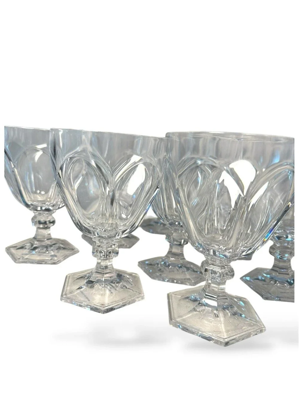 Mario Luca Giusti Novella Transparent Antarctica Wine Glasses, 8 Total, New